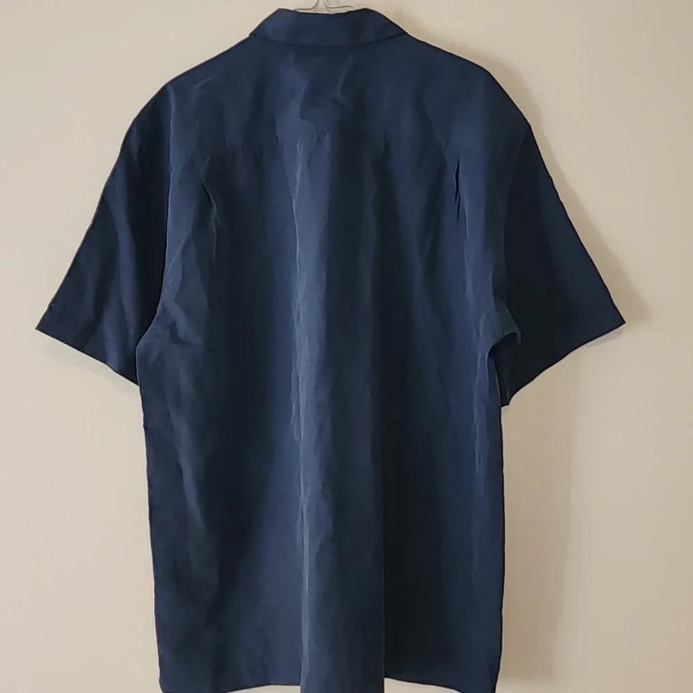 Quiksilver Waterman Collection Navy Casual Button Down Shirt (Eco Friendly) - Picture 3 of 6
